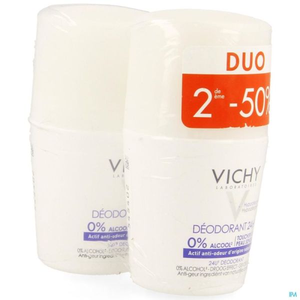 Vichy Deo P React. S/Sel Alu Bille 24H Duo 2X50Ml