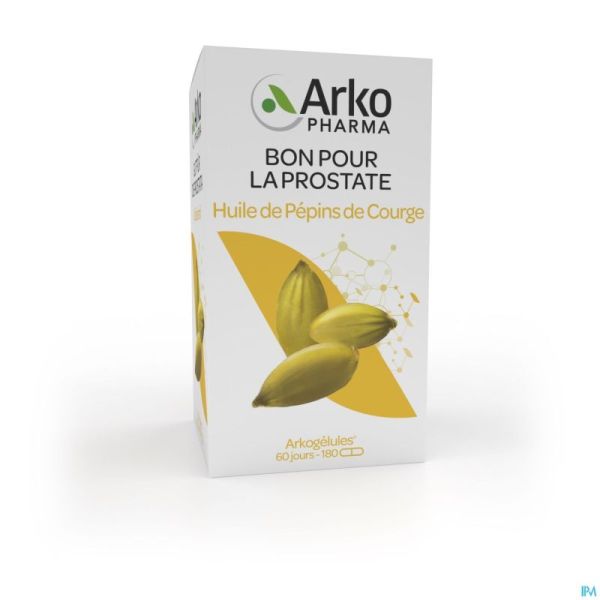 Arkogelules Huile De Pepins De Courge Caps 180