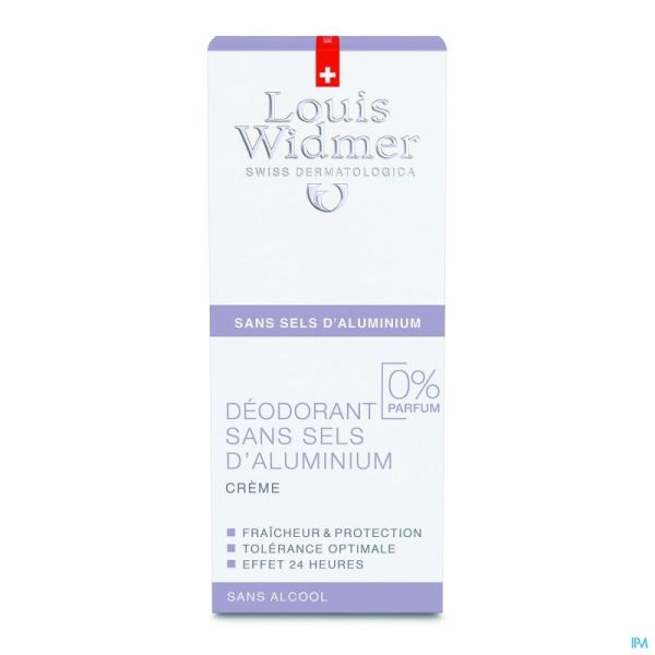 Widmer Deo Creme Sans Aluminium N/Parf 40Ml