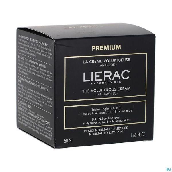 LIERAC PREMIUM CREME VOLUPTUEUSE A/AGE POT 50ML NF