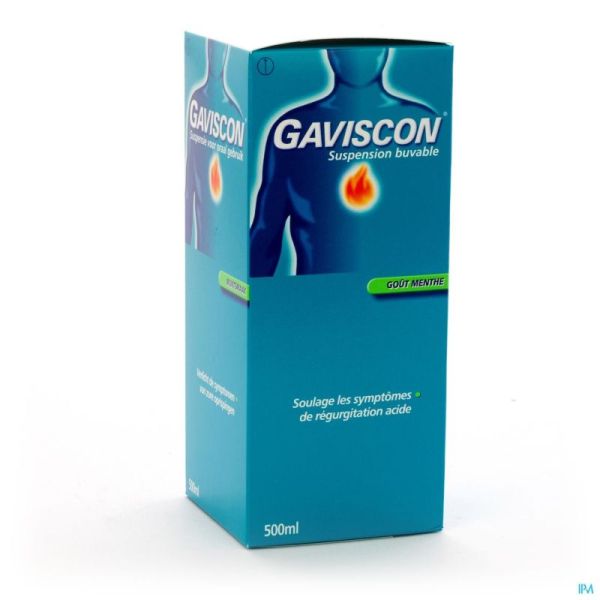 Gaviscon Menthe Munt Susp Buv 500Ml