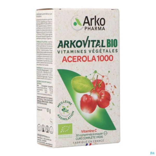 Arkovital Acerola 1000 Bio Kauwtabl 30