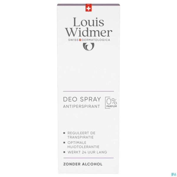 Widmer Deo Spray Antiperspirant Zonder Parfum 75ml