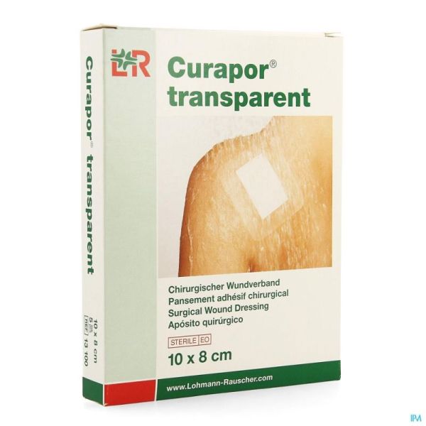 Curapor Transparant Steriel 10cmx 8cm 5 13100