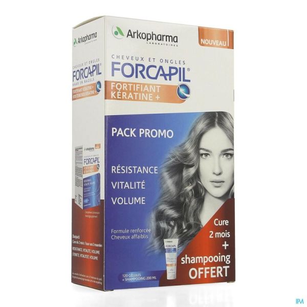 Forcapil Ontdekkingspack Caps 2x60+sh 200ml Grat.