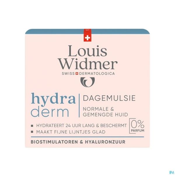 Widmer Hydraderm Dagemulsie Zonder Parfum 50ml