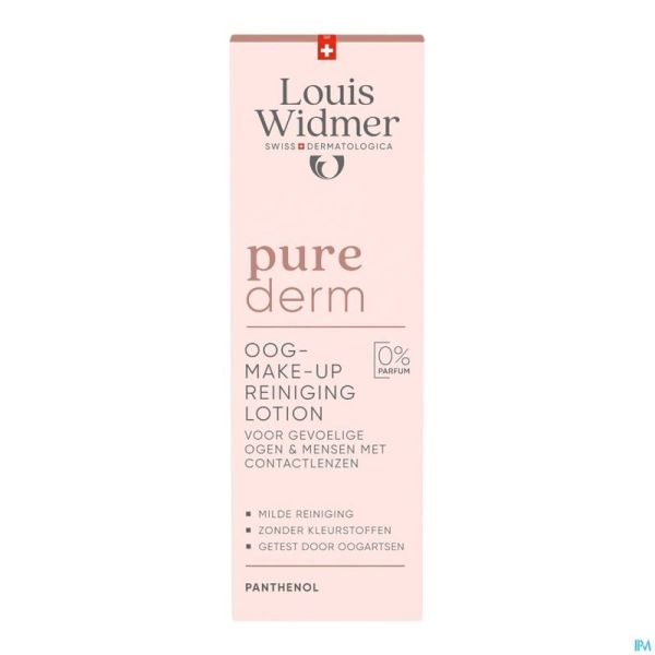 Widmer Purederm Oogmake-up Reiniging Lotion Zonder Parfum 100ml