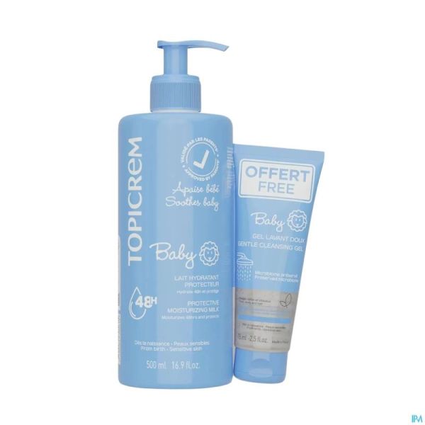 Topicrem Baby Lait 500ml + Gel Lavant Doux 75ml