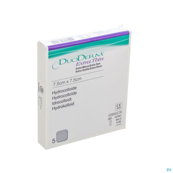 Duoderm Extra Mince Pans Hydro 7,5cmx7,5cm 5 H7951