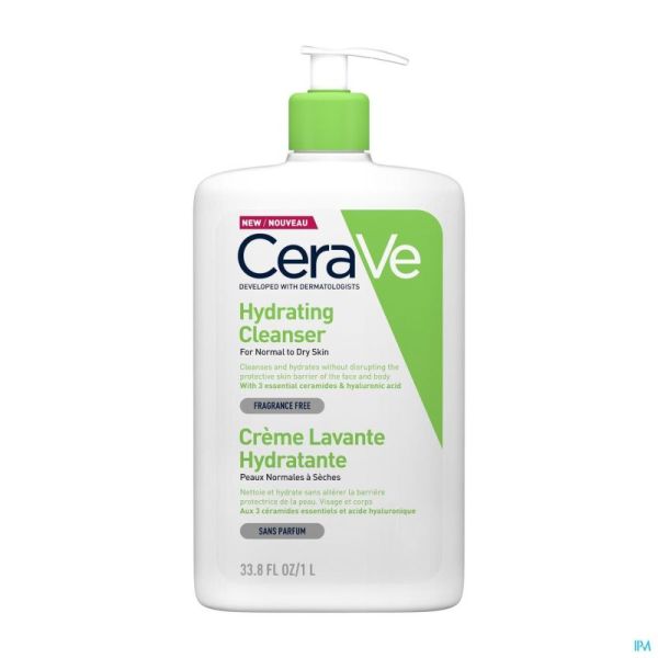 Cerave Creme Lavante Hydratante Pompe Fl 1L