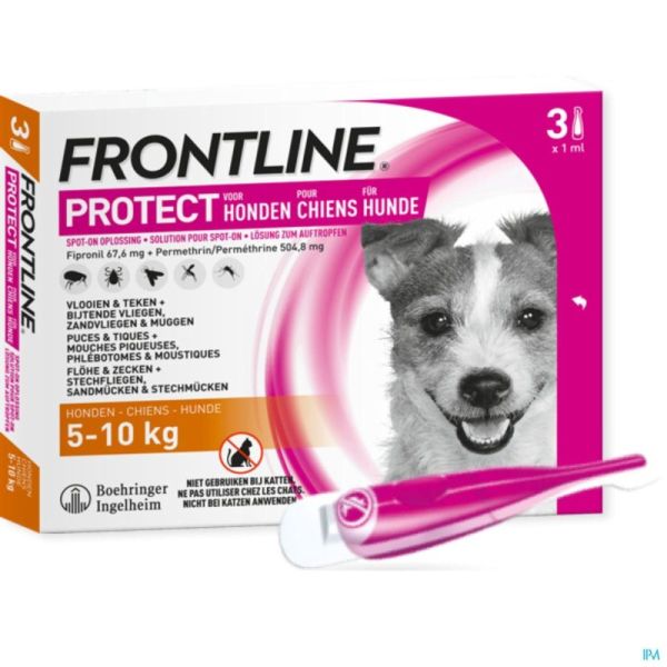 Frontline Protect Spot On Sol Chien 5-10Kg Pipet 3