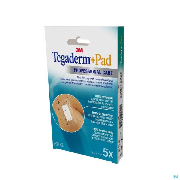 Tegaderm + Pad 3M Transp Steril 5Cmx 7Cm 5 3582P