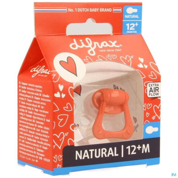 Difrax Sucette Natural +12M I Love