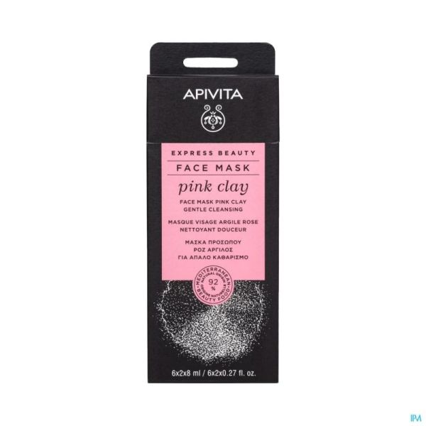 Apivita Express Beauty Face Mask Pink Clay 2X8Ml