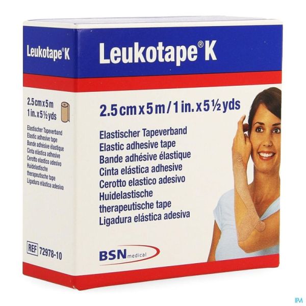 Leukotape K Bande Adh Elast Chair 2,5cmx5m 1