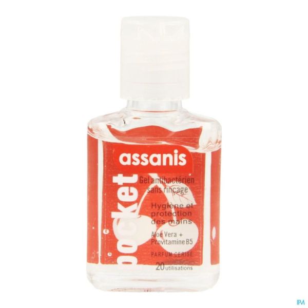 Assanis Pocket Gel Mains Cerise 20ml