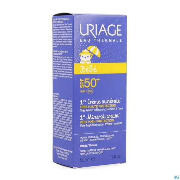 Uriage 1e Creme Mineraal Ip50+ 50ml