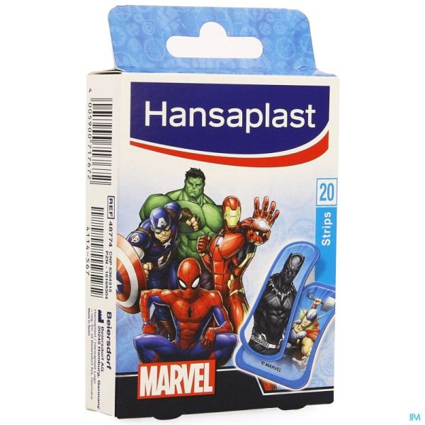 Hansaplast Pansement Enfants Marvel Strips 20