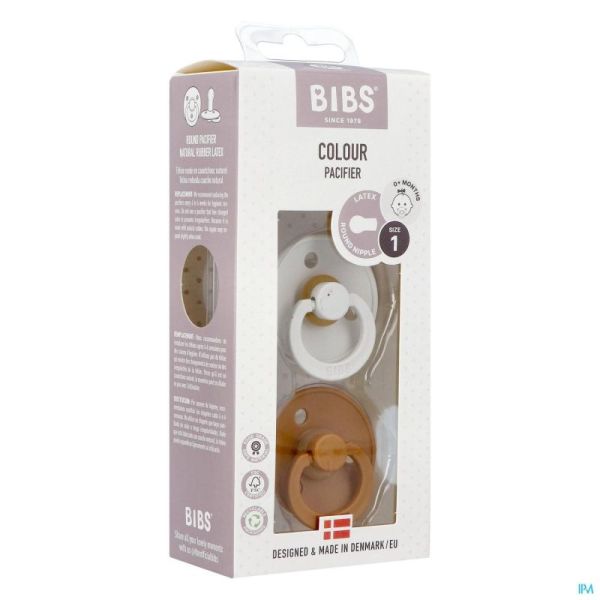 Bibs 1 Fopspeen Duo Haze/caramel 2