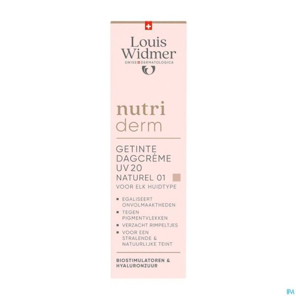 Widmer Nutriderm Getinte Dagcrème Uv 20 Naturel 01 30ml