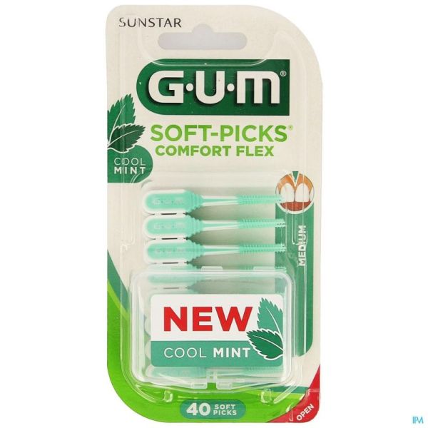 Gum softpicks comfort flex medium mint 40