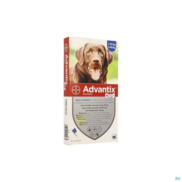 Advantix 400/2000 Honden 25<40kg Fl 6x4,0ml