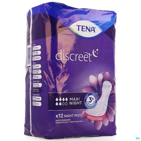 Tena Discreet Maxi Night 12