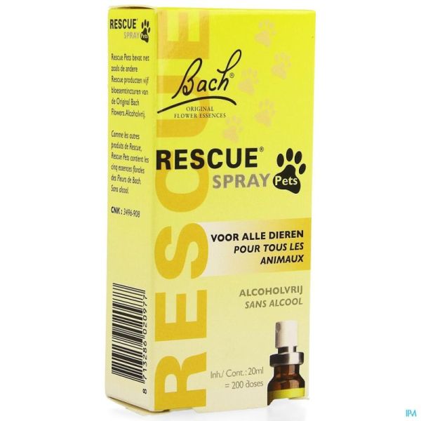 Bach rescue pets spray 20ml