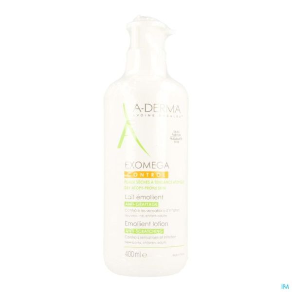Aderma Exomega Control Lait Emollient Fl 400Ml
