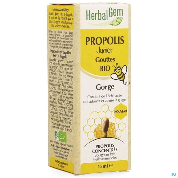 Herbalgem Propolis Junior Bio Fl Gutt 15Ml