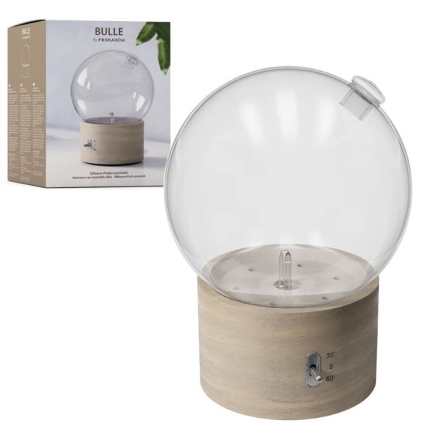 Diffuseur Huiles Ess Bulle Bois Et Verre