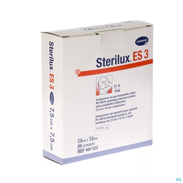 Sterilux Es3 Cp Ster 8Pl 7,5X 7,5Cm 20 4011239