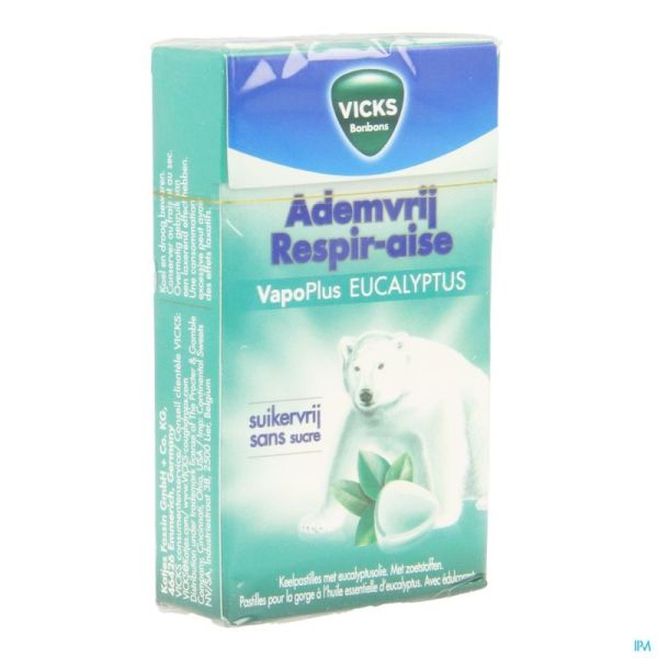 Vicks Ademvrij Z/suiker 40g Box