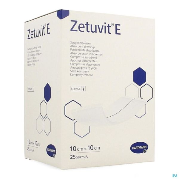 Zetuvit E Hartm Ster 10X10Cm 25 4137703