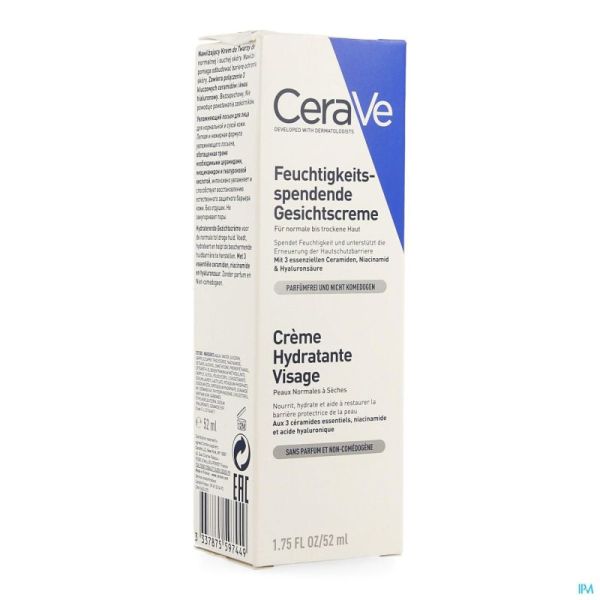 Cerave Creme Hydratante Visage 52Ml