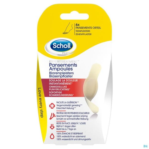 Scholl Pans Ampoule Pansement Orteil S/latex 6