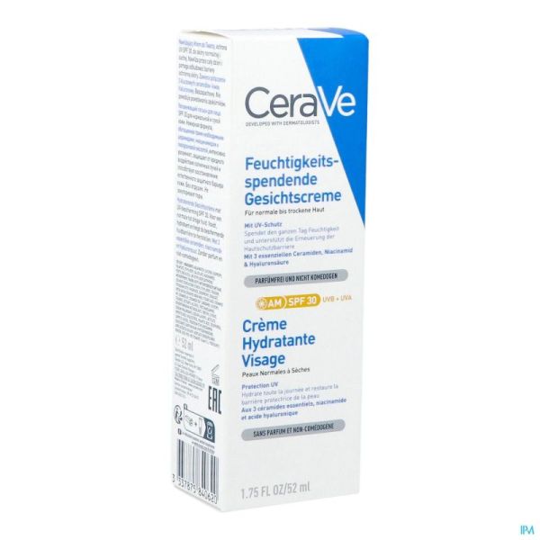 Cerave Creme Hydraterend Gezicht Ip30 52ml