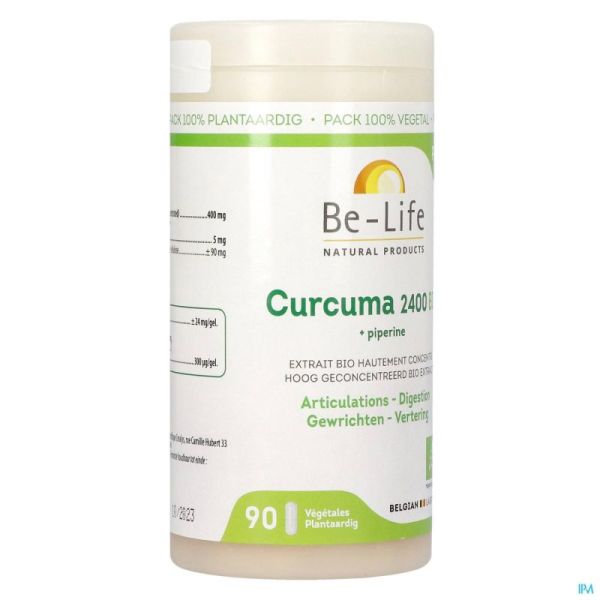 Curcuma 2400 + Piperine Be Life Pot Caps 90