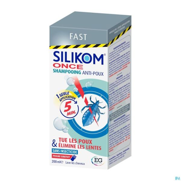 Silikom Once Shampooing A/Poux A/Lente 200Ml
