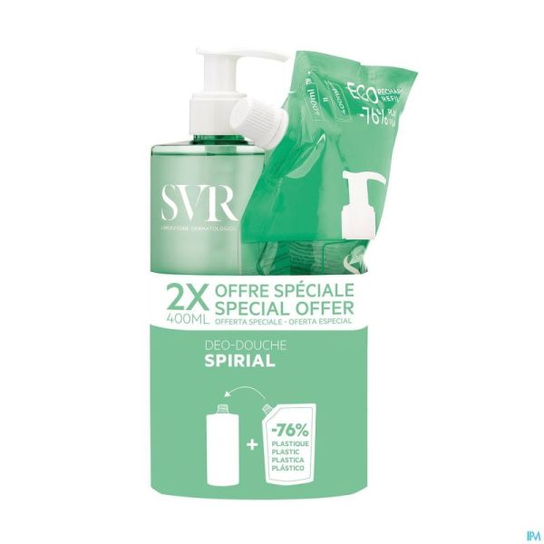 Svr Spirial Deo Douche 400ml + Recharge 400ml