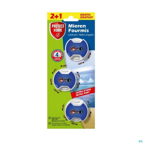 Protect Home Boîtes Anti-fourmis 3 Pc