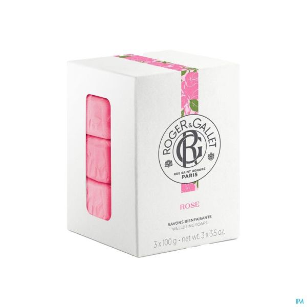 ROGER&GALLET ROSE BOITE 3 SAVONS 100G
