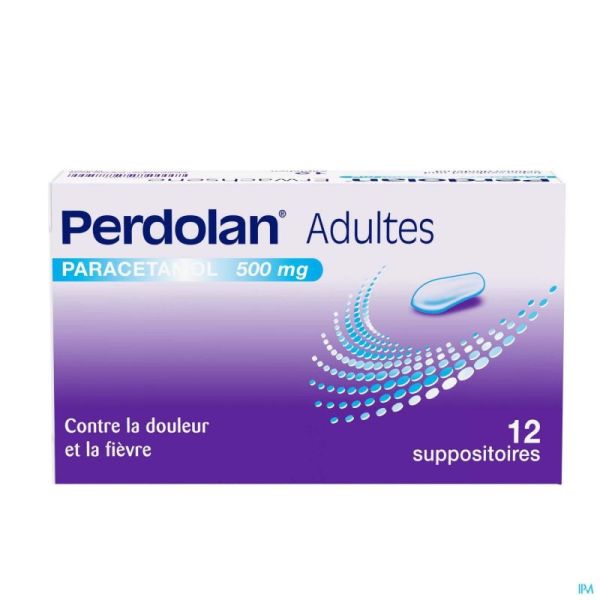 Perdolan Supp Ad 12X500Mg