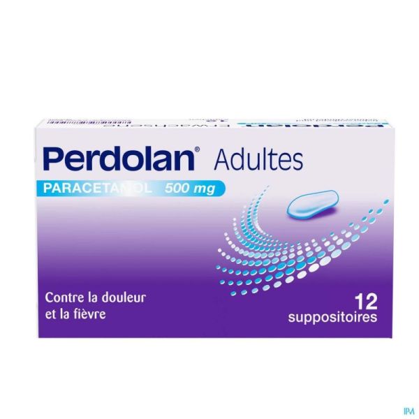 Perdolan Supp Ad 12X500Mg