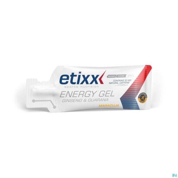 Etixx Ginseng&guarana Energy Gel Passion Fruit 50g