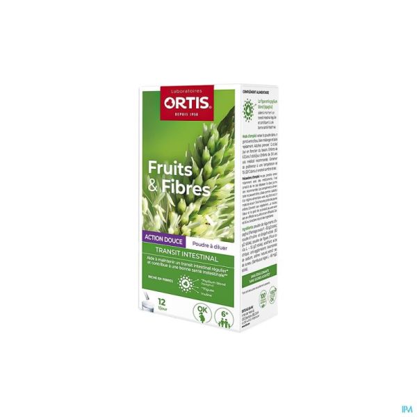 Ortis Fruits & Fibres Action Douce Sticks 12x10g