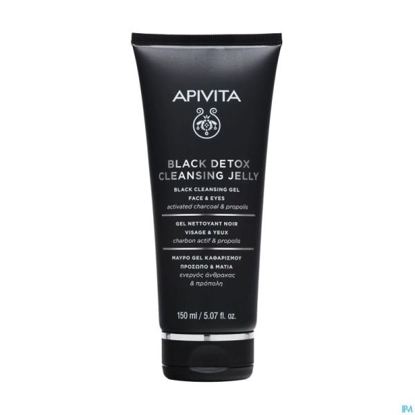 APIVITA BLACK CLEANSING GEL FACE & EYES TUBE 150ML