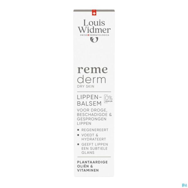 Widmer Remederm Lippenbalsem Zonder Parfum 15ml