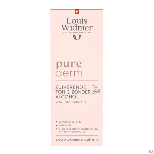 Widmer Purederm Zuiverende Tonic Zonder Alcohol Zonder Parfum 200ml