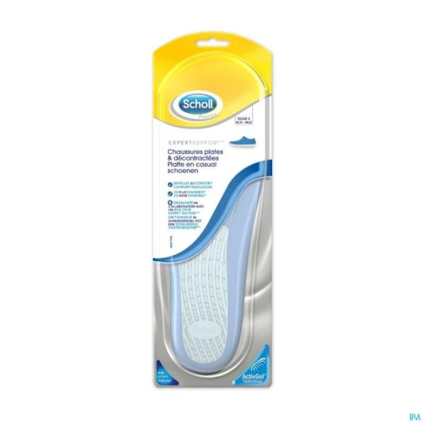 Scholl semelles chauss plates + decontractees t2 1